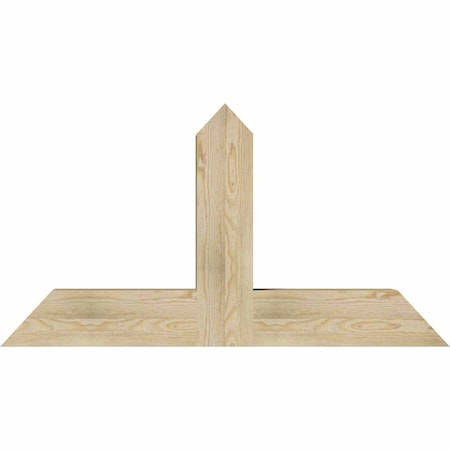 Ekena Millwork Portland Rough Sawn Timber Gable Bracket, Douglas Fir, 48"W x 26"H x 6"D x 6"F, 13/12 Pitch GBW048X26X0606POR00RDF